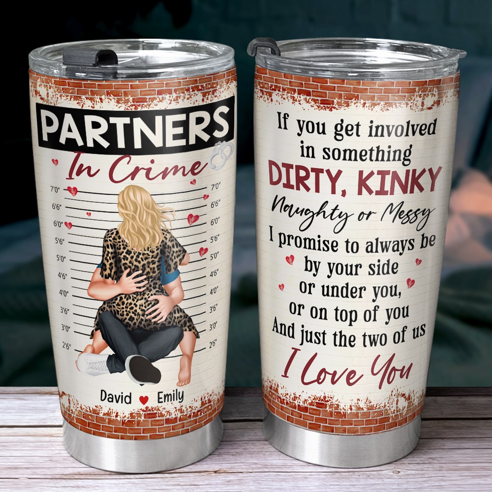 Personalized Partners in Crime Tumbler for Couples Tumbler Cup PopCulturePrints