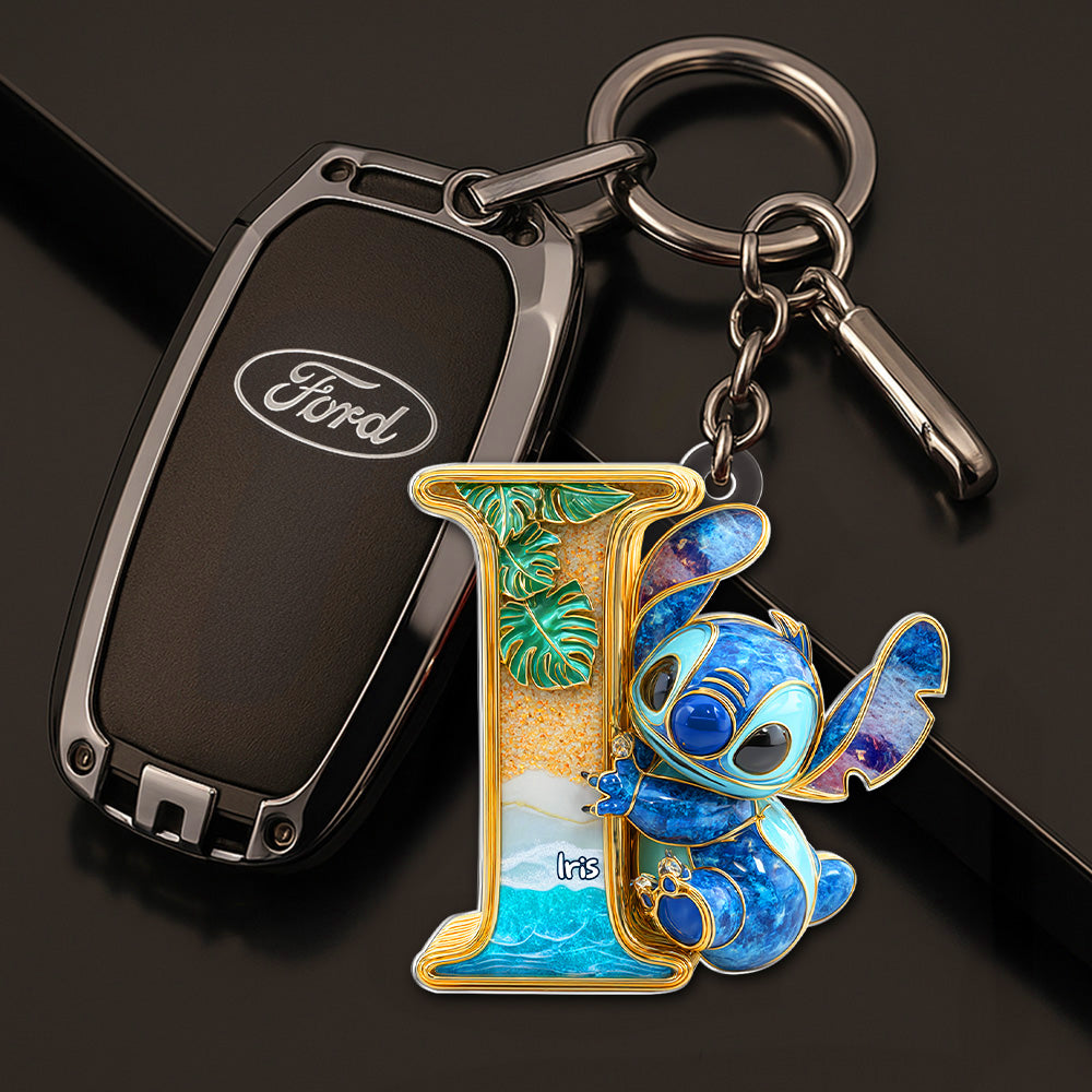 "For the Movie Buff in Your Life – Personalized Keychain with Stitch Design" Keychains PopCulturePrints