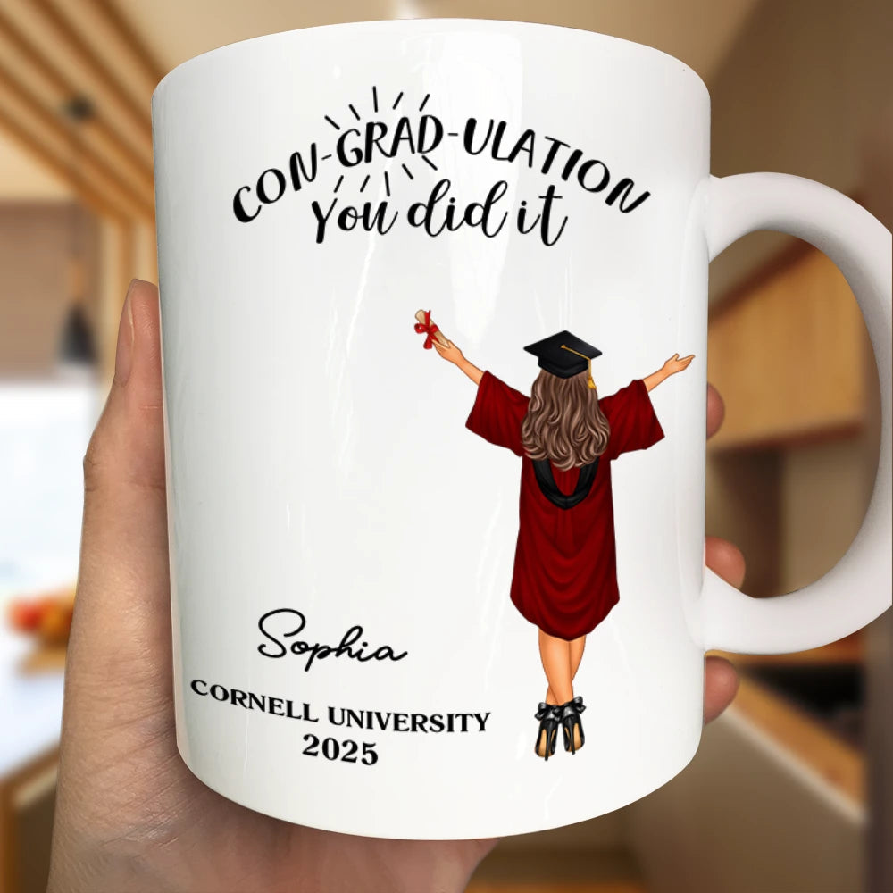 You Did It - Personalized Graduation Mug for Achievers Mug PopCulturePrints
