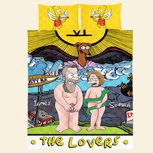 Load image into Gallery viewer, Personalized Cartoon Lovers Quilt - Funny Tarot Design | Valentine&#39;s Day Gifts Blanket PopCulturePrints
