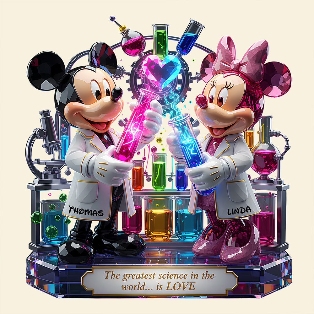 The Greatest Science Is Love - Personalized Great Scientist Couple Light Box Gift Light Box PopCulturePrints