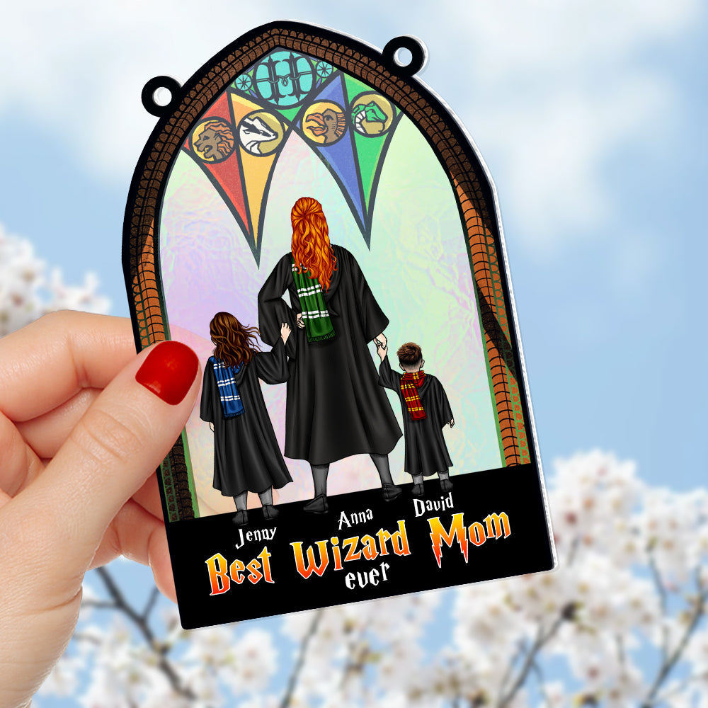 Personalized Best Wizard Mom Ever Suncatcher