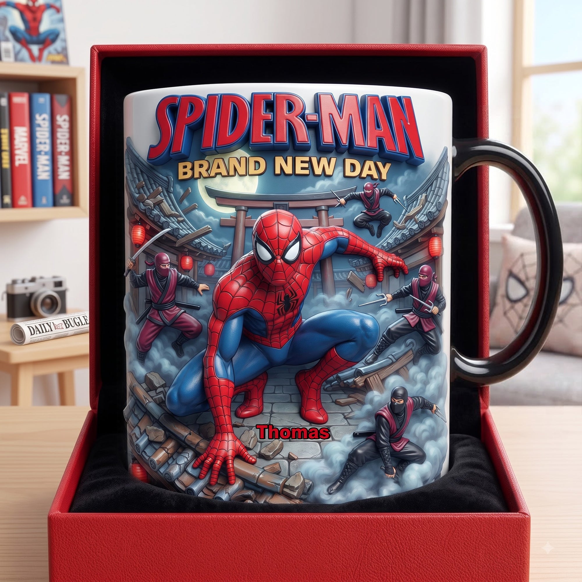 “Every Day is a New Adventure” - Personalized Warrior Fresh Start Magic Mug - Custom Gift for Spider-Man Fans