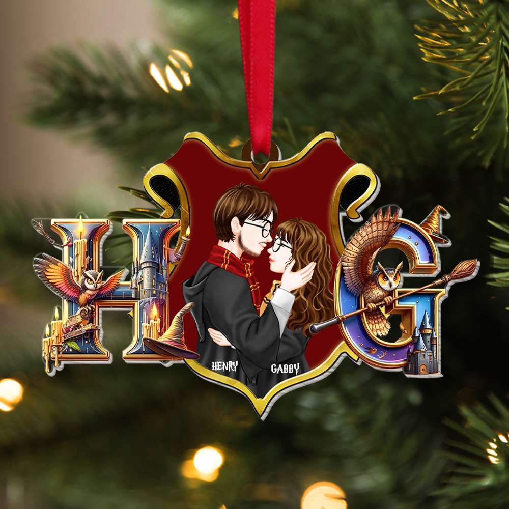 Personalized Magical Couple Acrylic Christmas Ornament