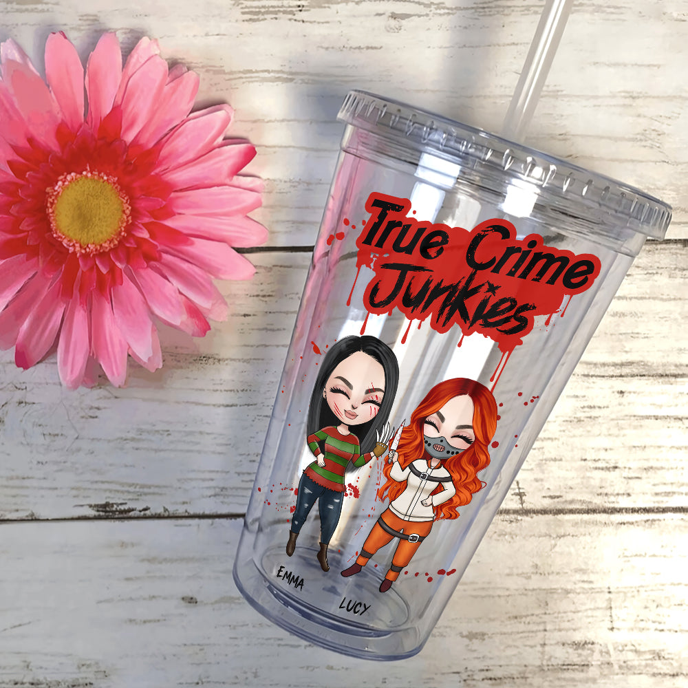 True Crime Friends Tumbler - Personalized Gift for True Crime Fans Tumbler Cup PopCulturePrints