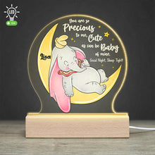 Load image into Gallery viewer, Personalized Baby Elephant Night Light - Custom Name LED Lamp Led Night Light PopCulturePrints
