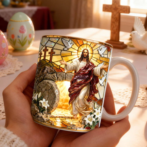 Celebrate Resurrection with Jesus Christ – Personalized Easter Coffee Mug Coffee Mug PopCulturePrints