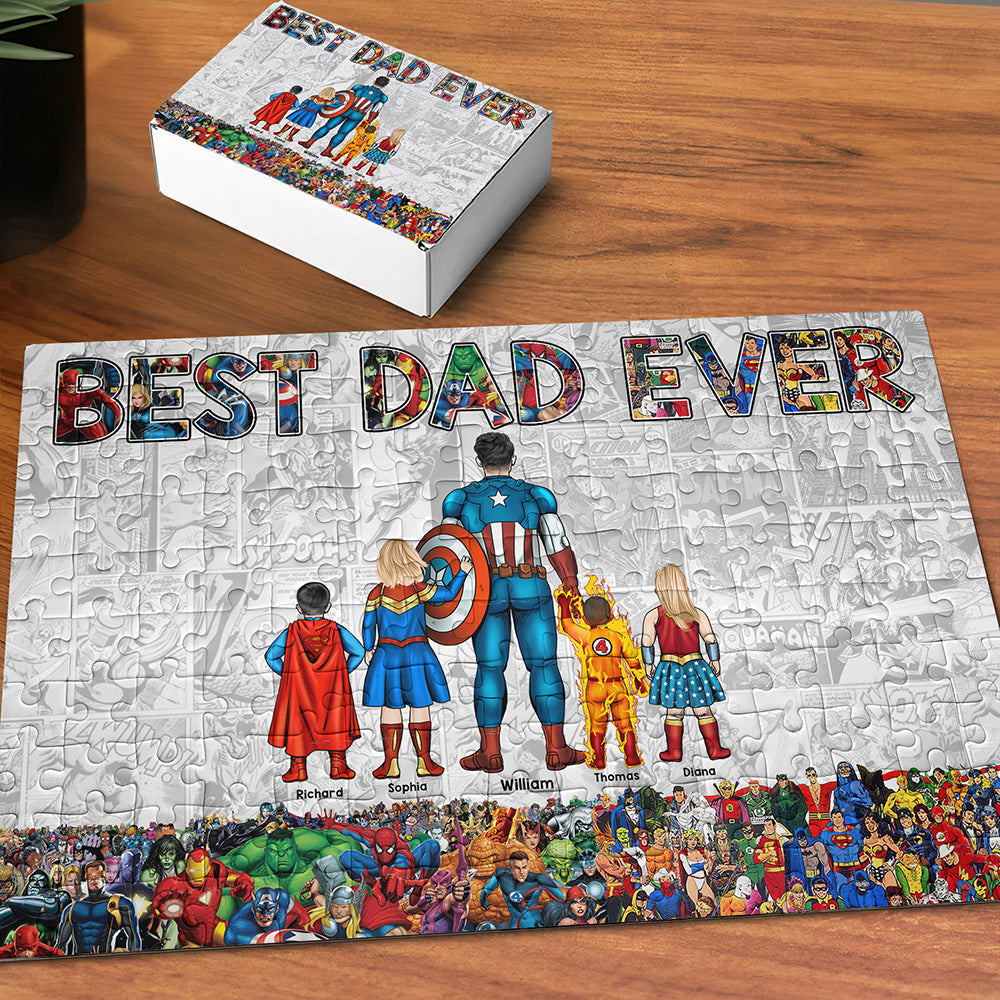 Best Dad Ever - Personalized Jigsaw Puzzle for Dads Jigsaw Puzzles PopCulturePrints
