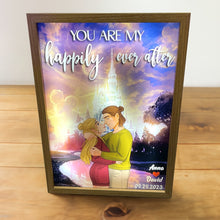 Load image into Gallery viewer, Personalized Couples Light Picture Frame - You Are My Happily Ever After Light Picture Frame PopCulturePrints
