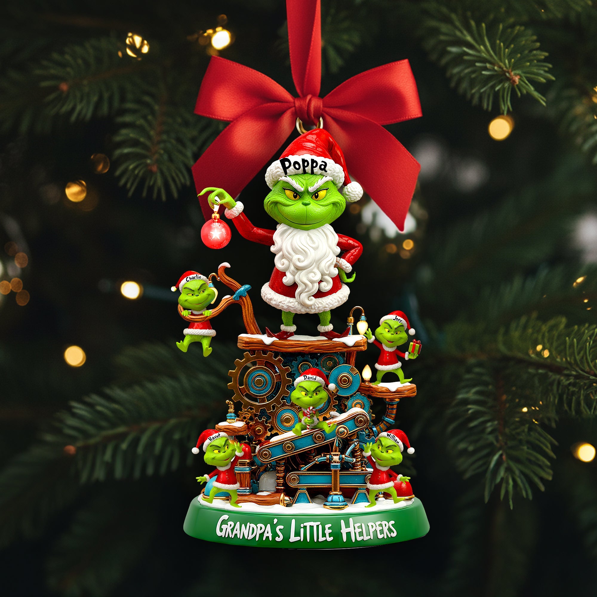 “Grandma’s Little Helpers”—A Heartwarming Personalized Ornament for Grandparents Ornament PopCulturePrints