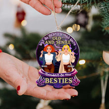 Load image into Gallery viewer, Personalized Best Friends Acrylic Ornament - Old and Senile Design Ornament PopCulturePrints
