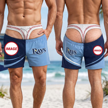 Load image into Gallery viewer, "Make a Splash with Style!" - Funny Spirit Men's Beach Shorts | Personalized Gift for Him
