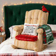 Load image into Gallery viewer, Cherished Memories: Cardinal Heaven Rocking Chair Custom Shape Pillow - Personalized Keepsake for Loved Ones Pillow PopCulturePrints
