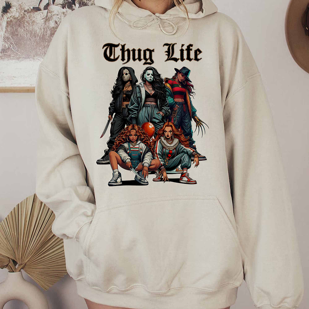 Thug Life Horror Movies Halloween Sweatshirt