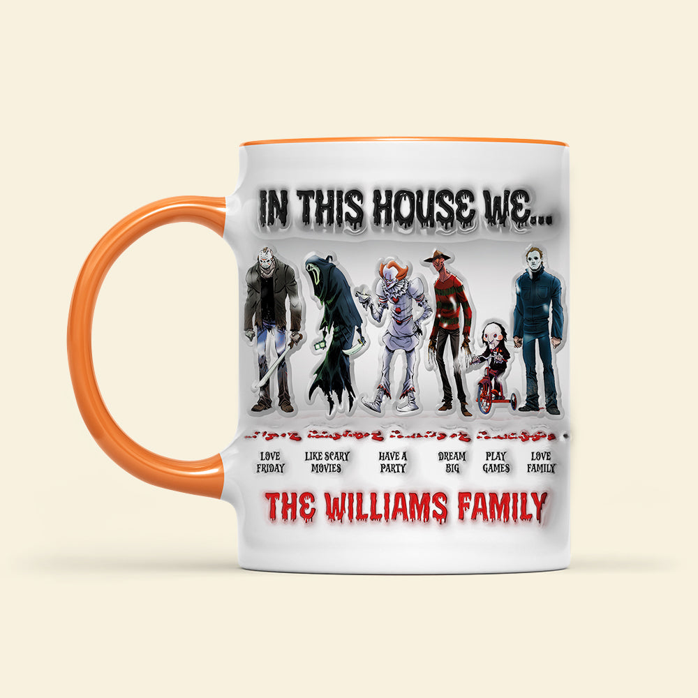 Personalized Horror Family Accent Mug Coffee Mug PopCulturePrints