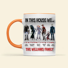 Load image into Gallery viewer, Personalized Horror Family Accent Mug Coffee Mug PopCulturePrints
