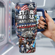 Load image into Gallery viewer, "May The Freedom Be With You" - Personalized 40oz Tumbler for Star Wars Fans

