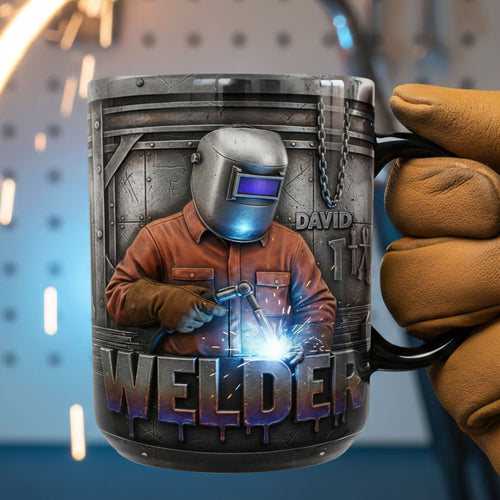 Weld Like a Pro – Personalized Welder Coffee Mug - Unique Gift for Welders Coffee Mug PopCulturePrints