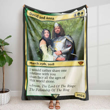 Load image into Gallery viewer, Personalized Fantasy Adventure Blanket for Couples | Unique Love Gift | Valentine&#39;s Day Gifts Blanket PopCulturePrints
