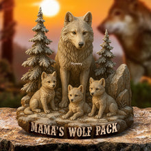Load image into Gallery viewer, “Forever in My Heart” - Personalized Mama Wolf Acrylic Plaque - A Gift for Moms, Grandmothers, and Loved Ones Shaped Plaques PopCulturePrints
