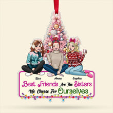 Load image into Gallery viewer, Personalized Best Friends Christmas Ornament - Customizable Friendship Gift Ornament PopCulturePrints
