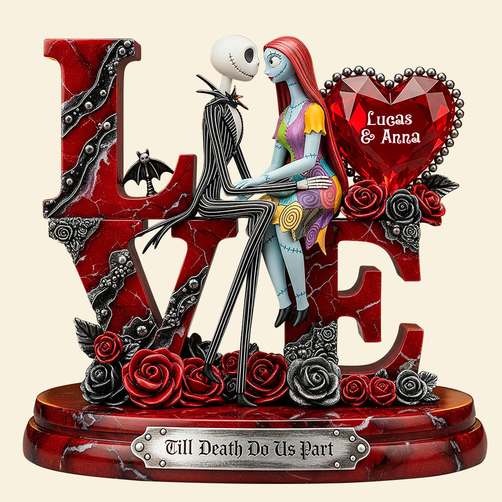 Till Death Do Us Part - Personalized Acrylic Light Box for Couples Light Box PopCulturePrints