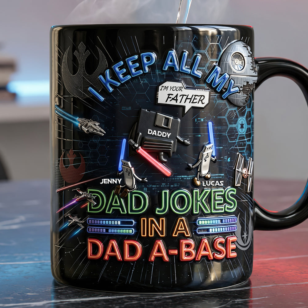 I Keep All My Dad Jokes - Personalized Universe Magic Mug - Ideal Gift for Dads, Grandpas, and Daddy Figures Coffee Mug PopCulturePrints