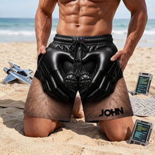 Load image into Gallery viewer, “Unleash Your Inner Space Warrior!” - Funny Space Warrior Men's Beach Shorts - Personalized Gift
