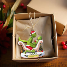 Load image into Gallery viewer, Naughty Green Couple Ornament - Personalized Gift for Couples Ornament PopCulturePrints
