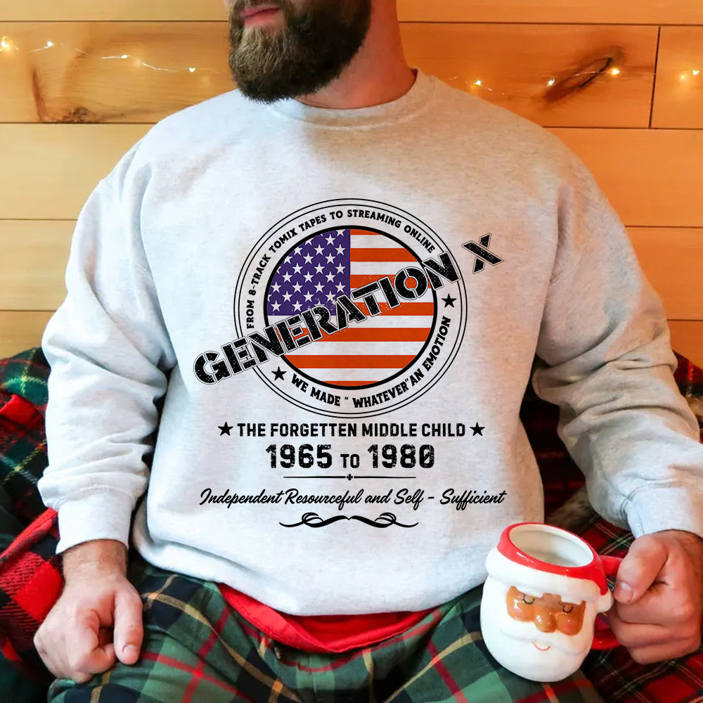 Generation X Retro Sweatshirt - Celebrate the Independent Middle Child