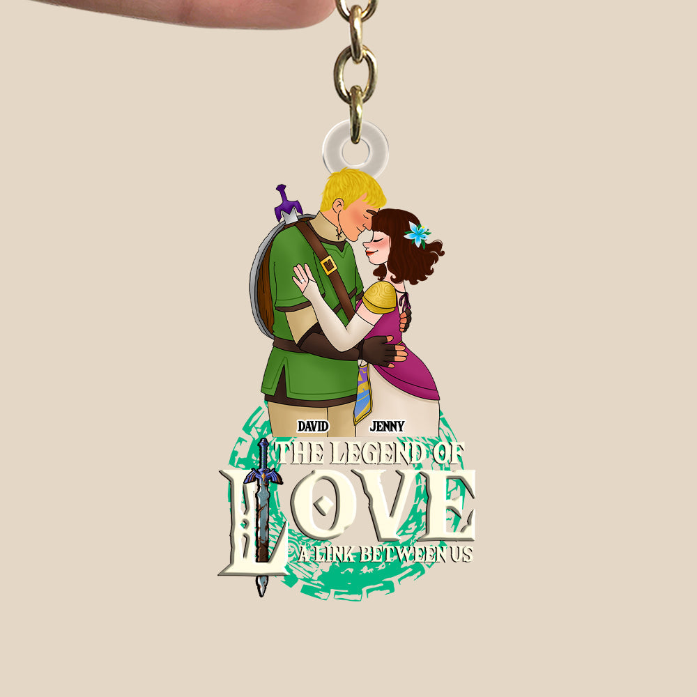 Personalized Legend of Love Keychain for Gaming Couples Keychains PopCulturePrints