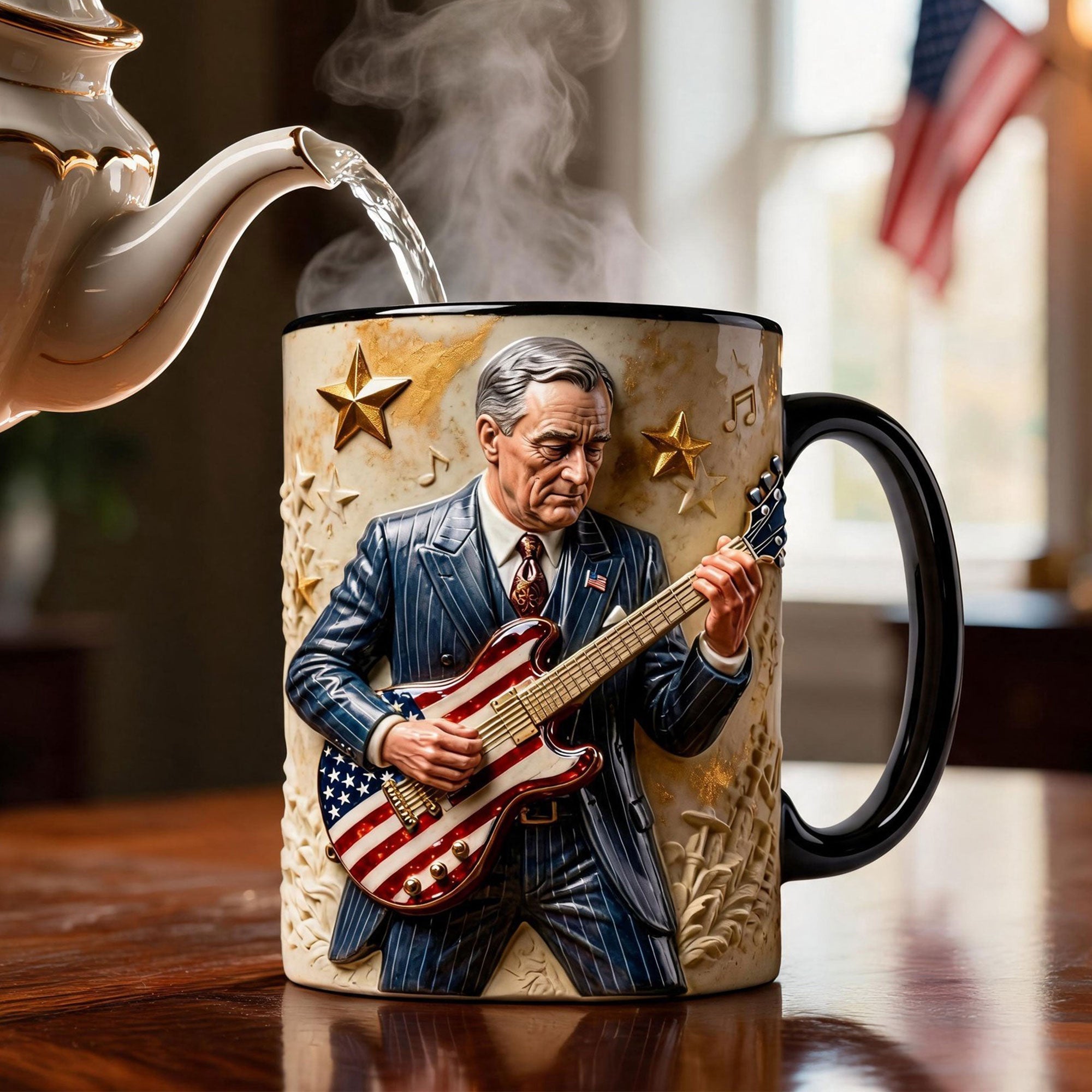 “Celebrate Freedom with Every Sip” - Patriotic Magic Mug - Custom Gift for History Lovers Coffee Mug PopCulturePrints