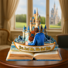 Load image into Gallery viewer, You And Me. We Got This - Personalized Back Hugging Couple Acrylic Plaque Shaped Plaques PopCulturePrints
