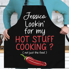 Load image into Gallery viewer, Personalized Couple Apron - Hot Stuff Cooking Aprons PopCulturePrints
