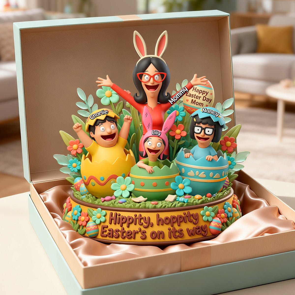 🎉 'Happy Easter Day, Mom!' - Personalized Acrylic Plaque - Perfect Gift for Mom, Grandma & Loved Ones Shaped Plaques PopCulturePrints