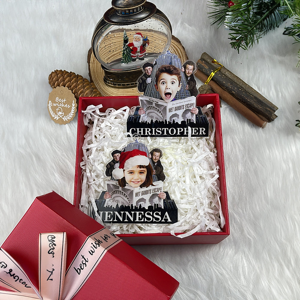 Personalized Home Alone Holiday Ornament Ornament PopCulturePrints