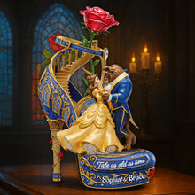 Load image into Gallery viewer, “Tale as old as time” - Personalized Romantic Rose Couple Acrylic Plaque - Perfect Gift for Lovers, Friends, Anniversaries, Weddings Shaped Plaques PopCulturePrints
