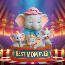 Load image into Gallery viewer, &quot;Best Mom Ever&quot; - Personalized Elephant Mom Acrylic Plaque - Perfect Gift for Mom, Grandma, or Any Elephant Lover Shaped Plaques PopCulturePrints

