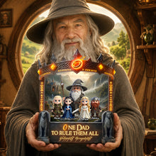 Load image into Gallery viewer, "One Dad to Rule Them All" - Mythic Adventure Dad Acrylic Plaque - Personalized Gift for Fathers, Grandpas and Dads Shaped Plaques PopCulturePrints
