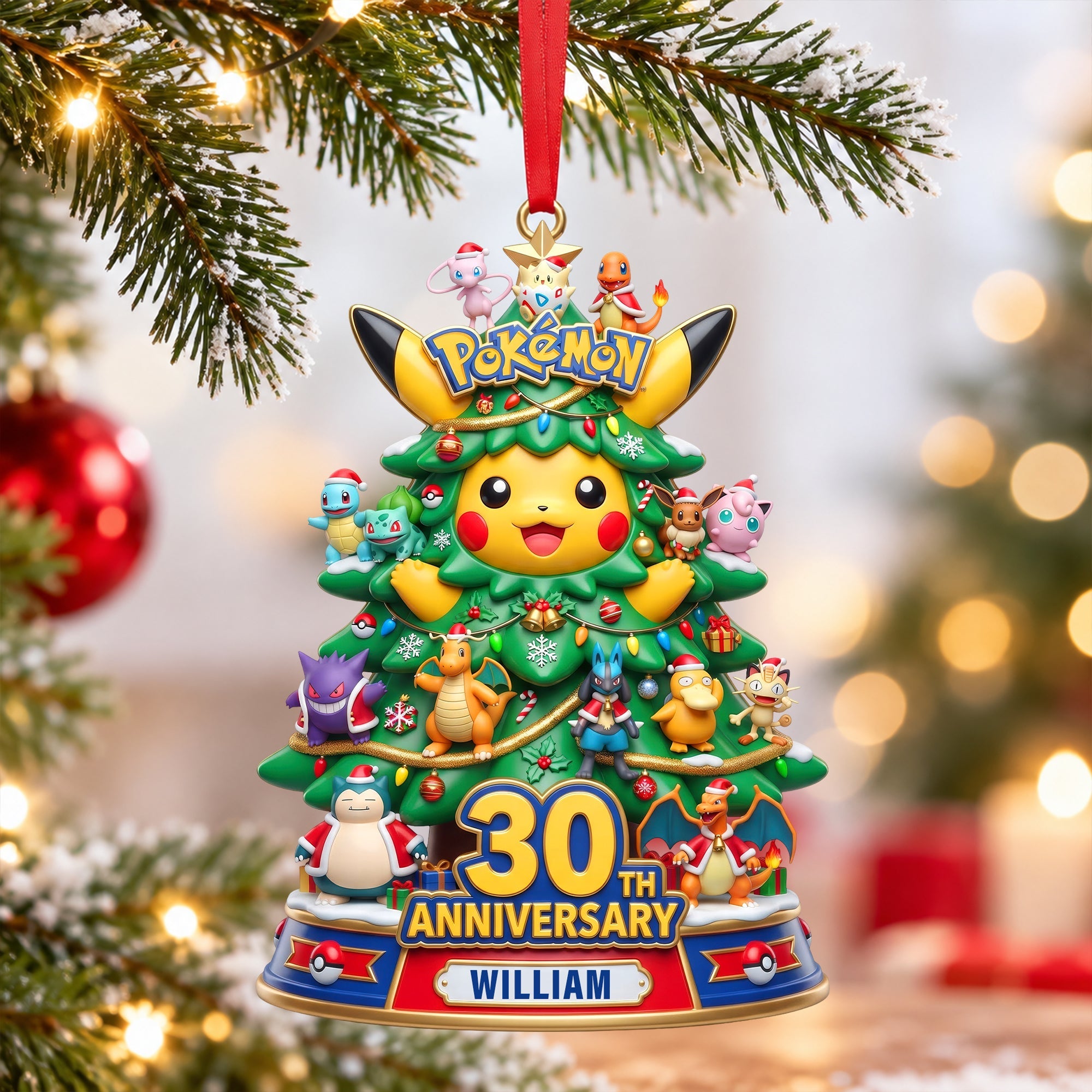 Celebrate in Style: Personalized 30th Anniversary Acrylic Christmas Ornament - Perfect Gift for Game Lovers