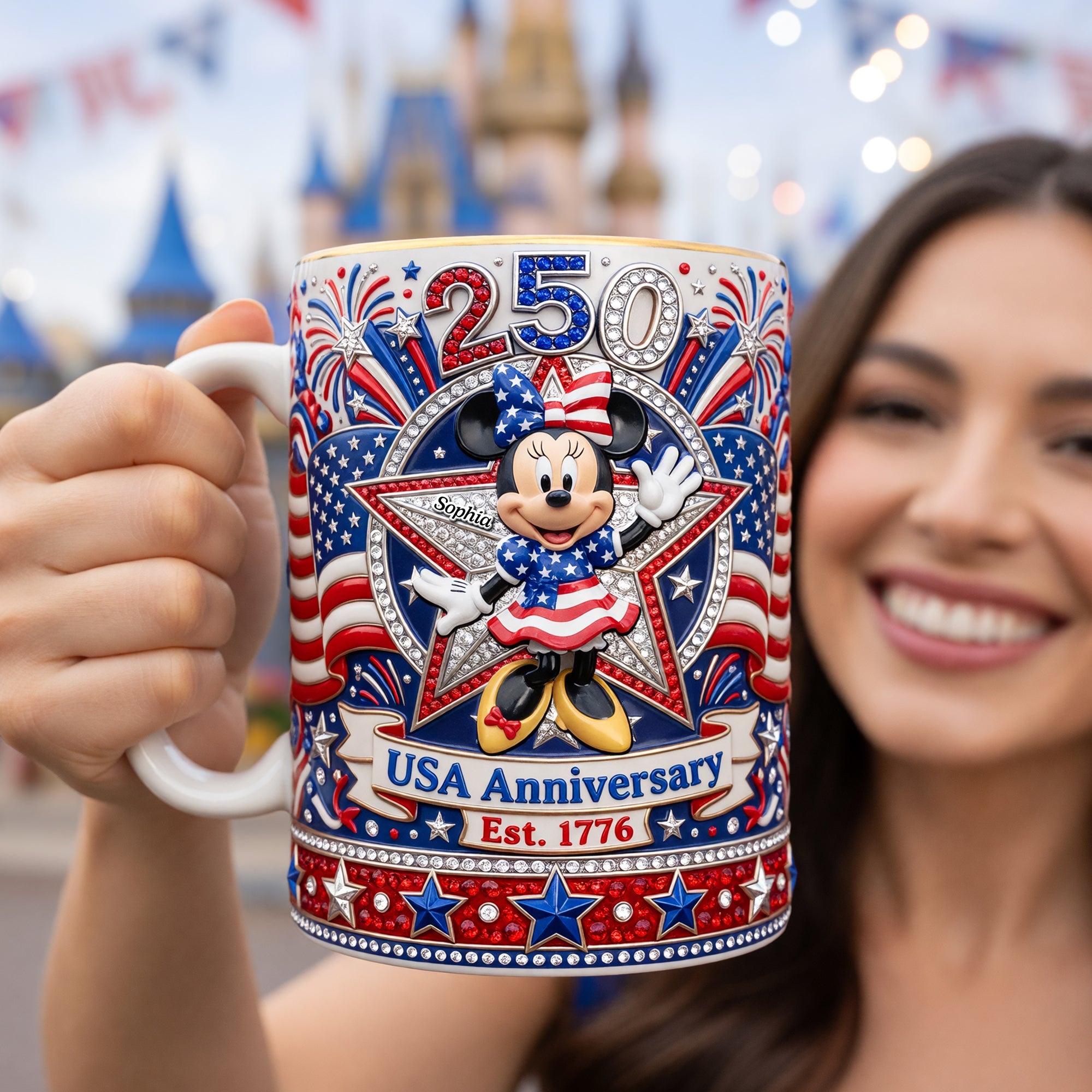 Celebrate 250 Years of Freedom - Personalized USA Coffee Mug for Patriots Coffee Mug PopCulturePrints