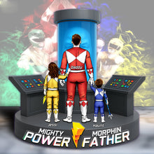 Load image into Gallery viewer, Mighty Power Father - Personalized Dad Plaque Shaped Plaques PopCulturePrints

