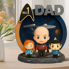 Load image into Gallery viewer, &quot;The Universe Celebrates Dad!&quot; - Galaxy Dad Acrylic Plaque - Personalized Gift for Father&#39;s Day, Gift for Dad or Grandpa Shaped Plaques PopCulturePrints
