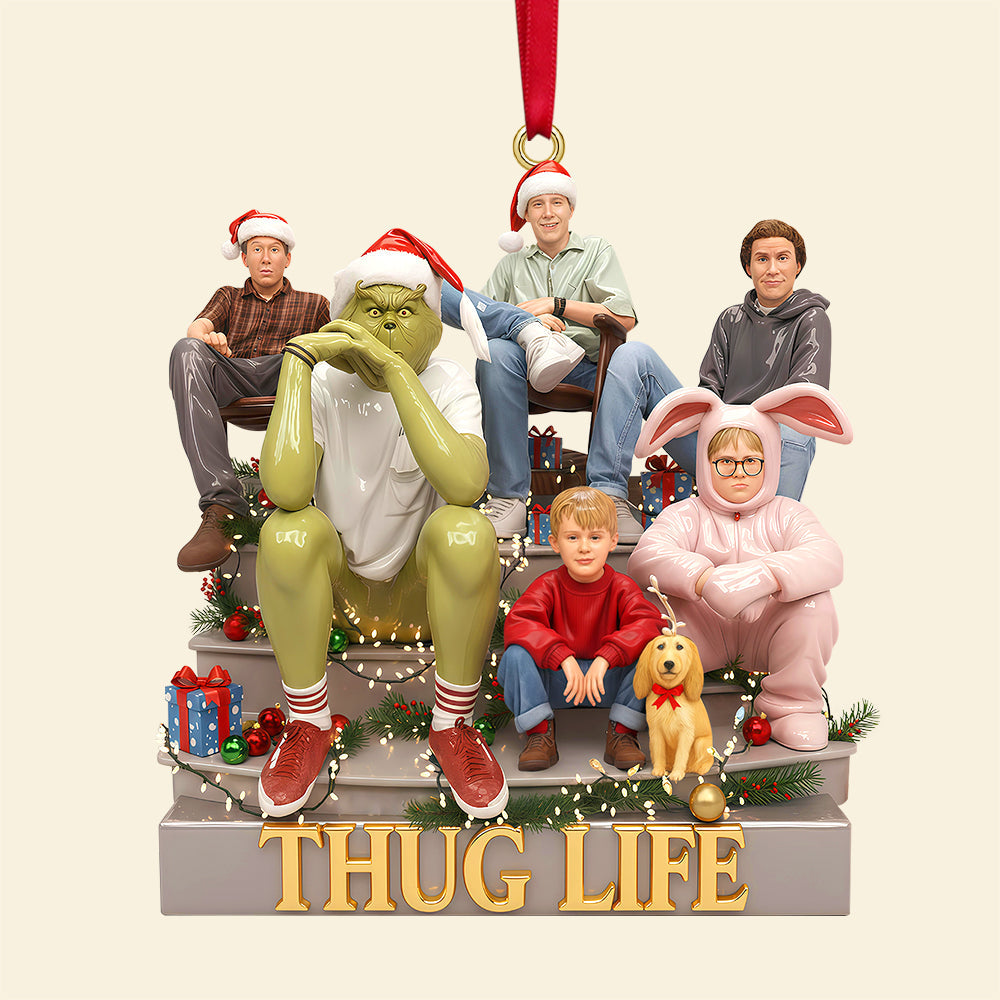 "Celebrate the Season with Laughter!" - Funny Holiday Squad Ornament, Personalized Custom Gift for Friends and Family Ornament PopCulturePrints