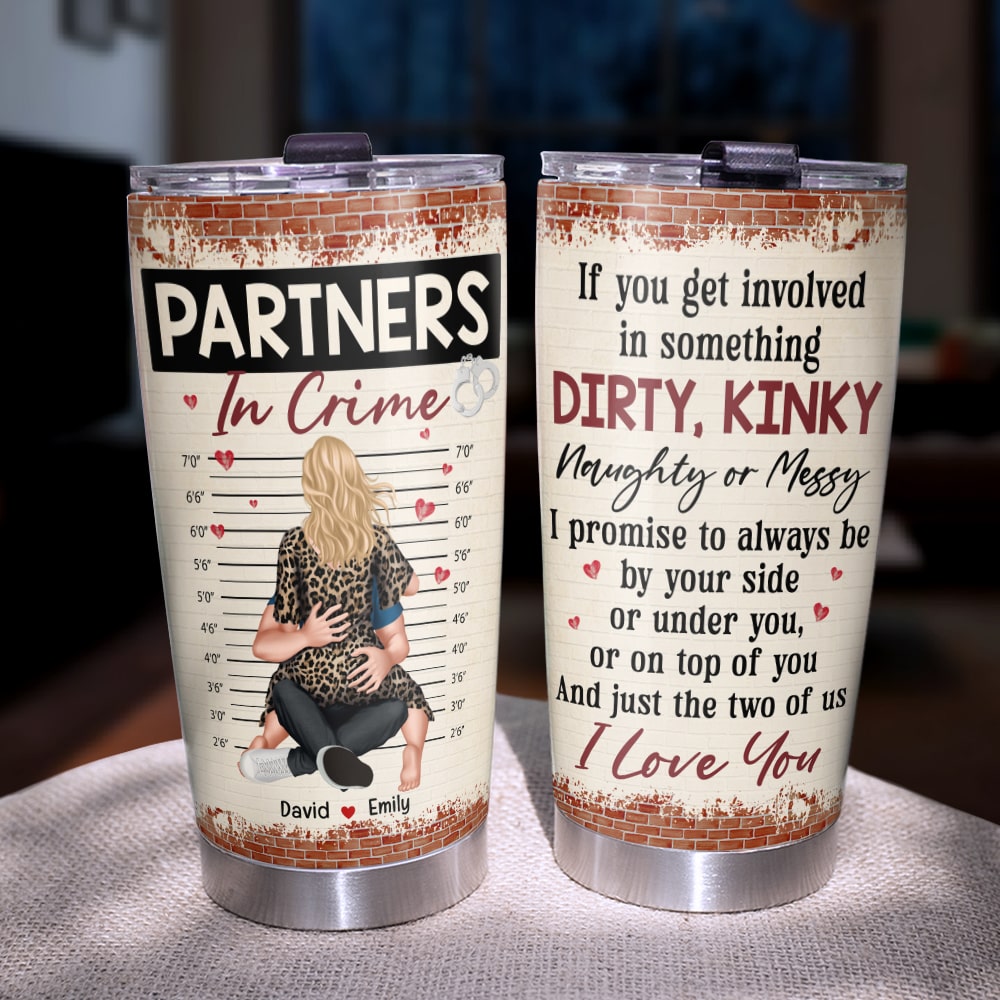 Personalized Partners in Crime Tumbler for Couples Tumbler Cup PopCulturePrints