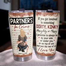 Load image into Gallery viewer, Personalized Partners in Crime Tumbler for Couples Tumbler Cup PopCulturePrints
