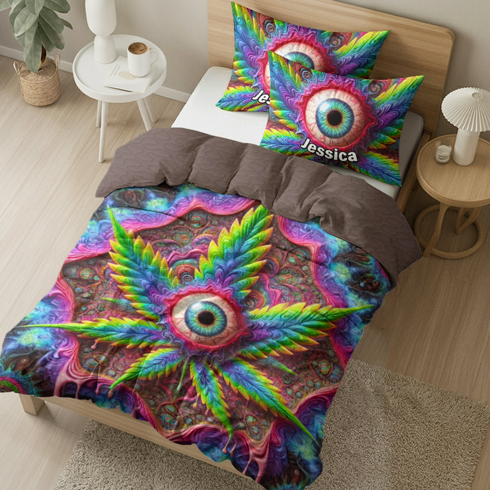 Personalized Quilt Bedding Set for Cannabis Enthusiasts Blanket PopCulturePrints
