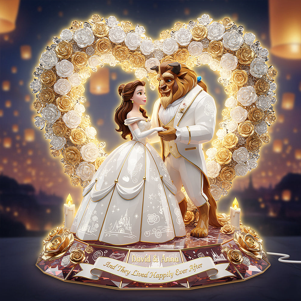 “Love's Enchanted Union” - Romantic Wedding Fairy Tales Light Box - Personalized Gift for Couples Light Box PopCulturePrints