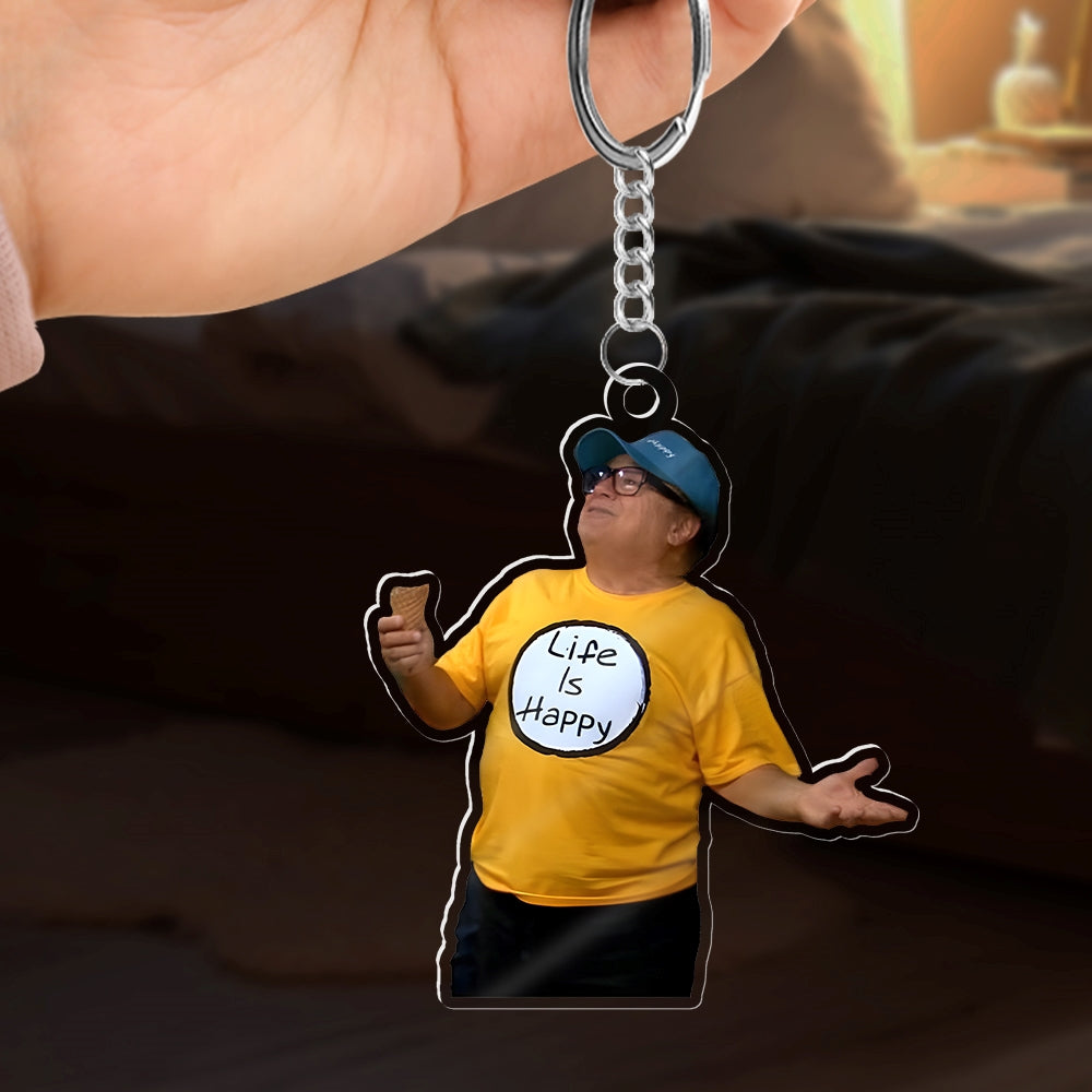 Funny Meme Character Keychain - Red Shirt