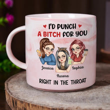 Load image into Gallery viewer, I'd Punch A B*tch For You - Personalized Marble Mug Marble Mug PopCulturePrints
